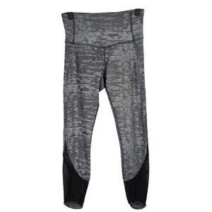 Lululemon Align High Rise Mesh Panel Leggings‎ Pants Size 4 Black Grey Camo
